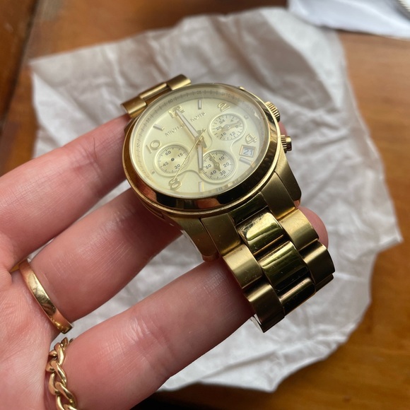 Michael Kors Runway Gold-Tone Watch - Picture 2 of 7